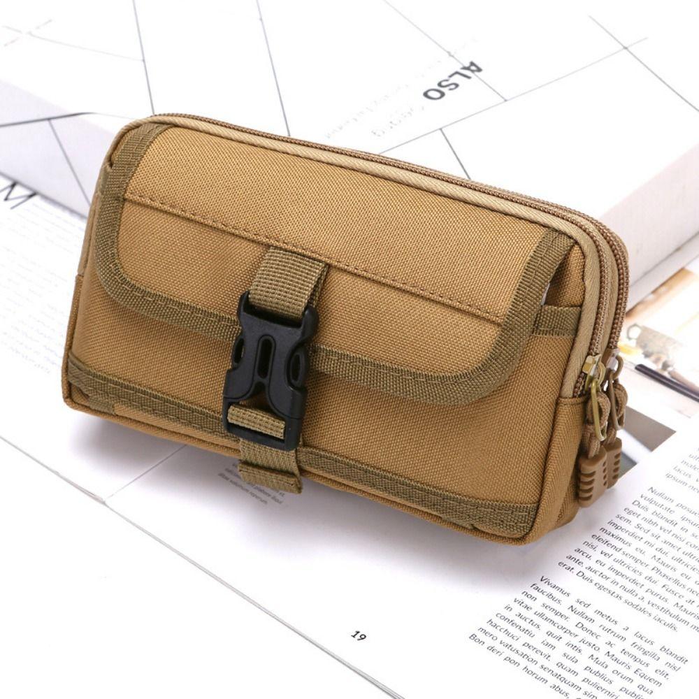 Double Layer Mobile Phone Bags Nylon Colth Phone Purse Belt Waist Bag Phone Accessories