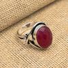 Lab-Created Ruby Gemstone Handmade Jewelry 925 Sterling Silver Handmade Ring For Wedding Gift