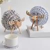 Tea Coaster Water-Absorbing Coaster Lamb Desktop Decorations Felt Mat Table Mat
