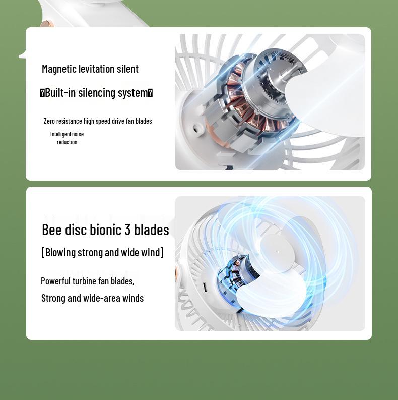 Portable Multifunctional Clip Fan: Strong Wind & Long Battery Life for Desktop or Outdoor Use