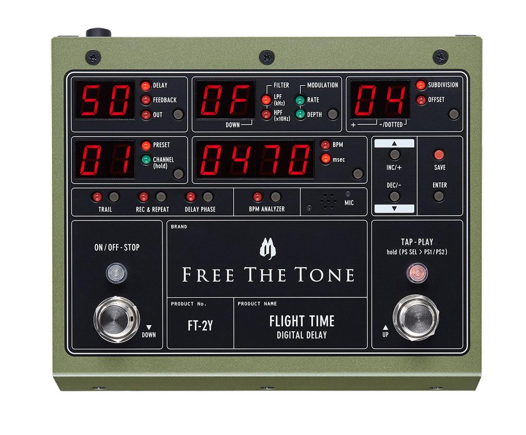 Free The Tone FLIGHT TIME DIGITAL DELAY Digital Delay Guitar Effector FT-2Y