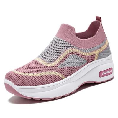 Женская повседневная обувь, женские кроссовки на платформе, увеличивающие рост, женская дышащая сетчатая спортивная обувь для женщин, массивная обувь