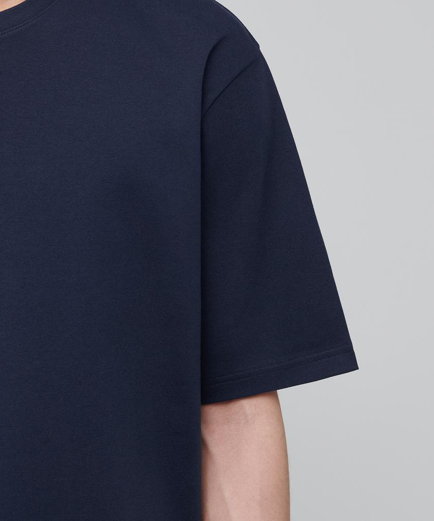 MUSINSA STANDARD Relaxed Fit Crew Neck String T-Shirt [Navy]
