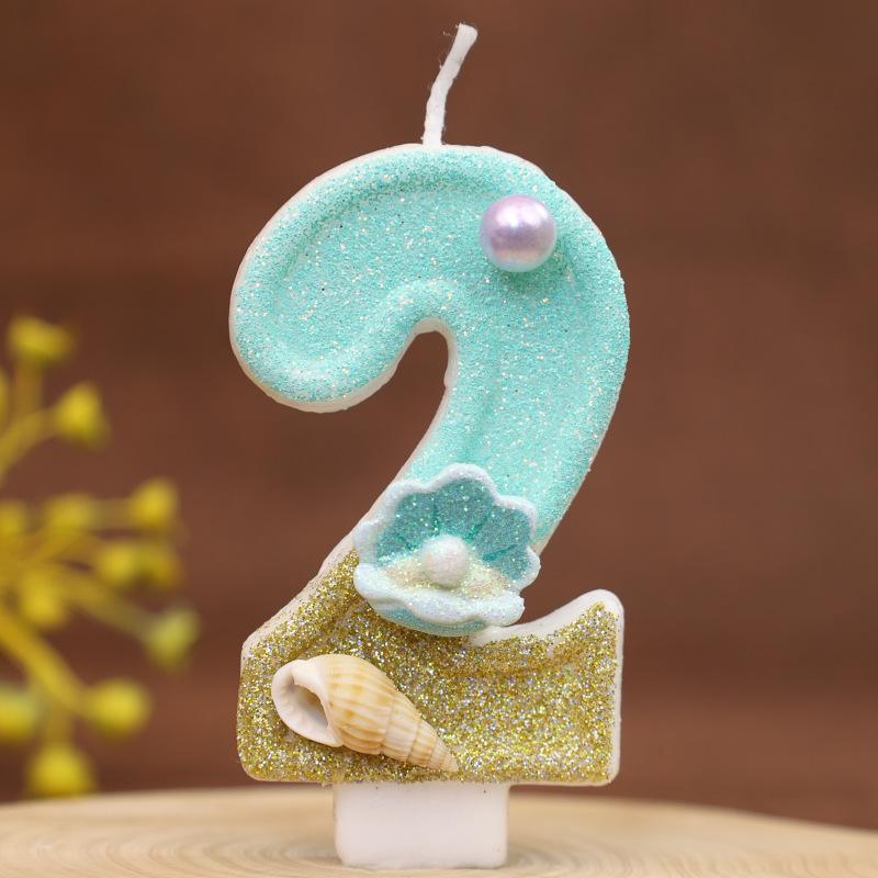 Numbers Birthday Candles Beach Ocean Birthday Cake Party Decoration Candles 1st Birthday