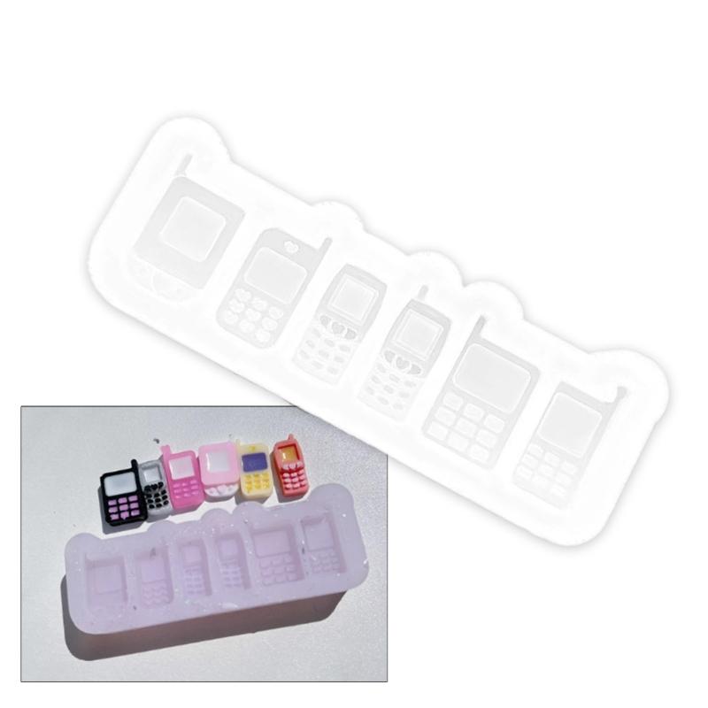 Resin Shaker Molds Mobile Phone Silicone Mould  Keychain Charm Quicksand Mold Epoxy Cast Molds for Jewelry Making