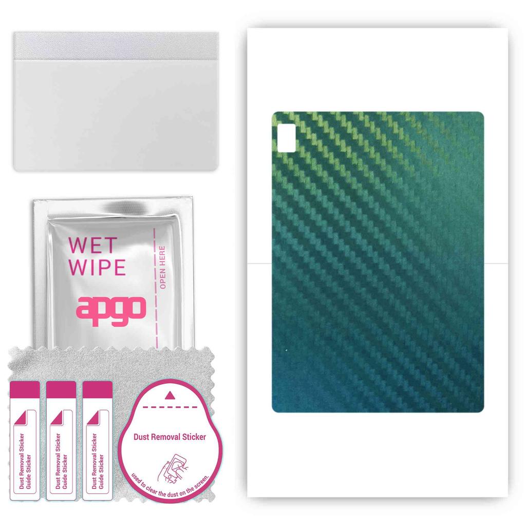 apgo Protective Skin Sticker for the back compatible with TCL NXTpaper 12 Pro, Wrap Film, Foil, Vinyl - Pattern Carbon Chameleon CAKA1