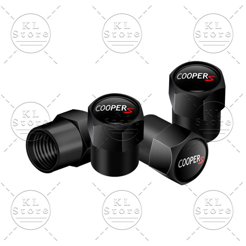 4pcs/set S Logo Car Wheel Tire Valve Air Stem Cap Dustproof Cover For Mini Cooper S Emblem R55 R56 F55 F56 F60 John Cooper Works