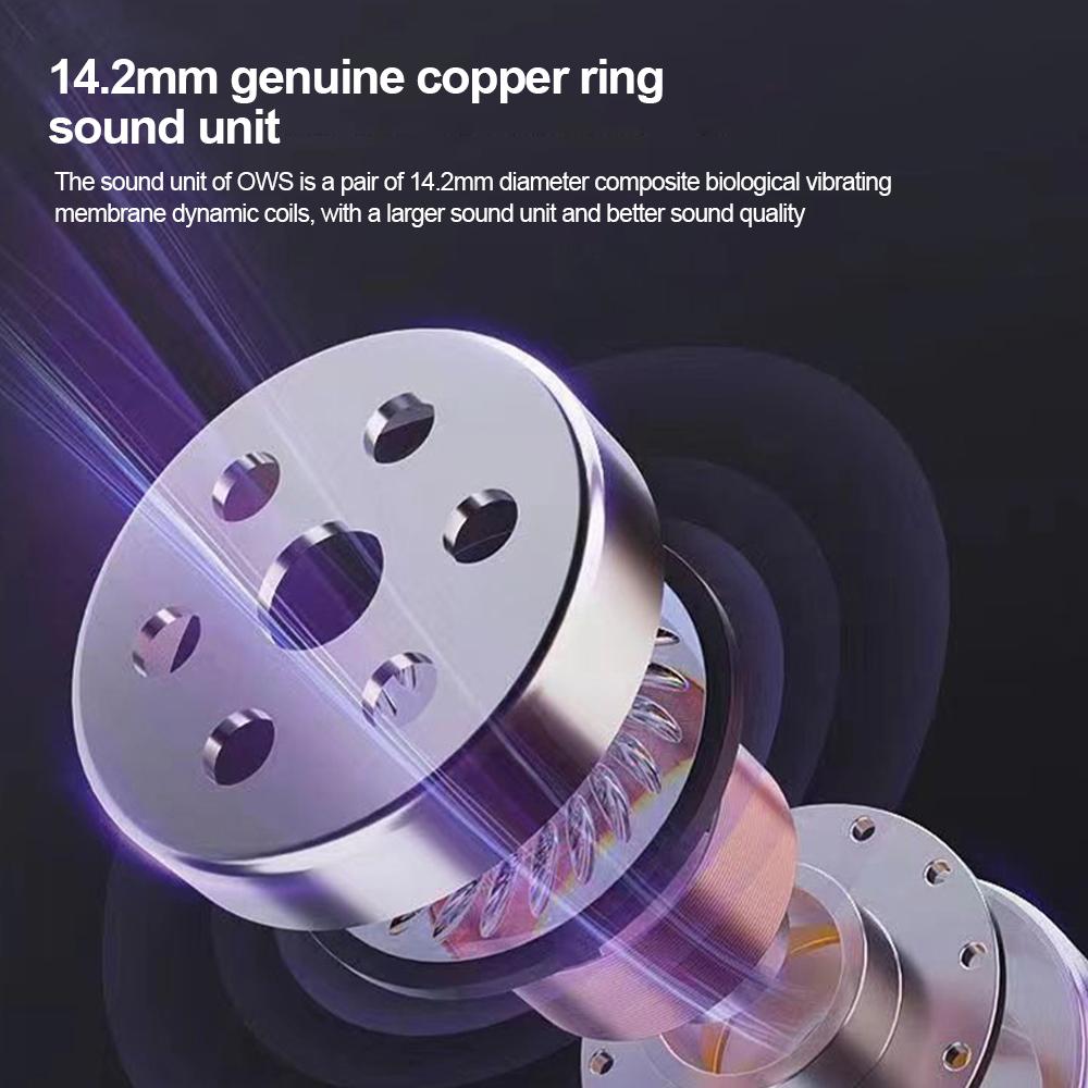 Наушники Bluetooth 5.4 с вращением на 180°, беспроводные, с микрофоном, ушным крючком, сенсорным управлением, спортивные наушники-вкладыши с шумоподавлением