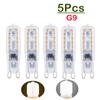 5 Pcs Mini G9 LED 3W 5W 2835 SMD Lampada Corn Light Bulb 220V 240V 14 22 SMD Dimmable LED Lamp Chandelier Replace Halogen