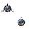 Изысканное ожерелье-подвеска из сплава с драгоценным камнем времени, модный ретро-стиль для женщин и мужчин