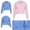Kids Girls Classic Ballet Cardigan Dance Wrap Sweater Long Sleeve Knit Wrap Sweater Ballet Warm-up Gymnastics Costumes