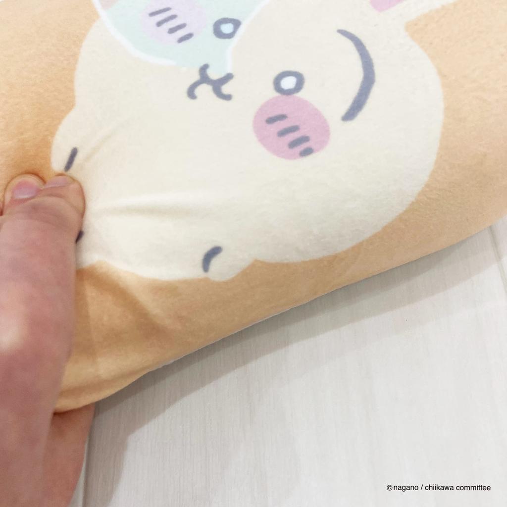 MORIPiLO Morishita подушка с эффектом памяти из пены Chiikawa Rabbit 15x31 см, поддержка талии, поддержка спины, мягкая игрушка, подушка, что-то милое, бежевый цвет 4621077