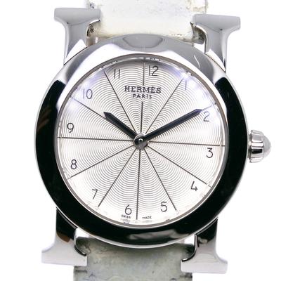 Часы Heure H Часы HR1.210 Серебристый циферблат Нержавеющая сталь/Кожа с тиснением Кварцевый Аналоговый дисплей Женские Б/У