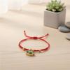 Fortune Lucky Pony Red Rope Chinese Style Horse Pendant Bracelet Red Rope Weave Bracelet  Girls