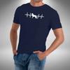 German Shepherd HeartbeatT-Shirt Funny Dog Puppy Owner Animal Lover Small To 5XL