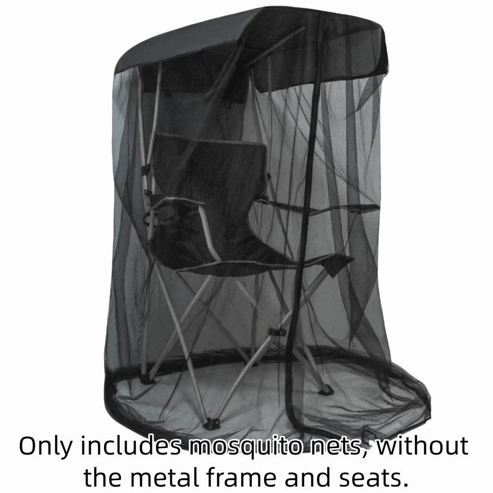 Foldable Design Chair Use Mosquito Net Zipper Opening Mesh Tent Insect Shield Net Camping