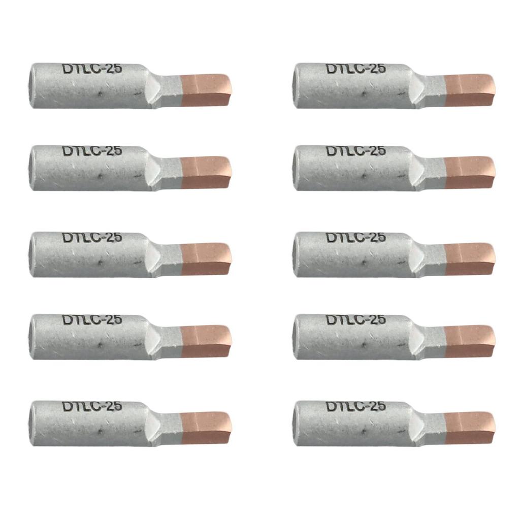 10 шт. Медные алюминиевые кабельные соединители Клемма 10-25 мм DTLC Клемма для провода Кабельные наконечники Соединитель для проводки Для автоматического выключателя