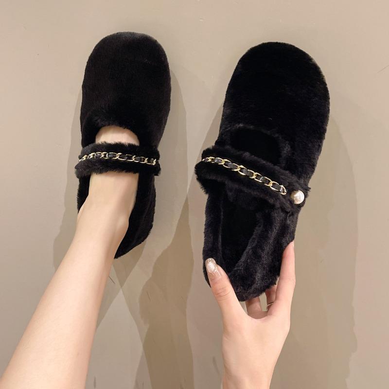 Новые стильные модные женские туфли повседневные женские кроссовки мягкие неглубокие туфли на плоской подошве женские мокасины меховые осенние туфли с круглым носком