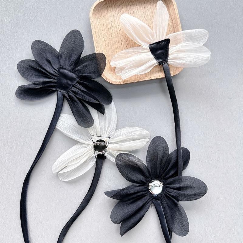2pcs Cloth Fabric Flower Brooch Pins Lace Flower Corsage Lapel Pin for Cloth Handmade Jewelry Wedding Party Accessories