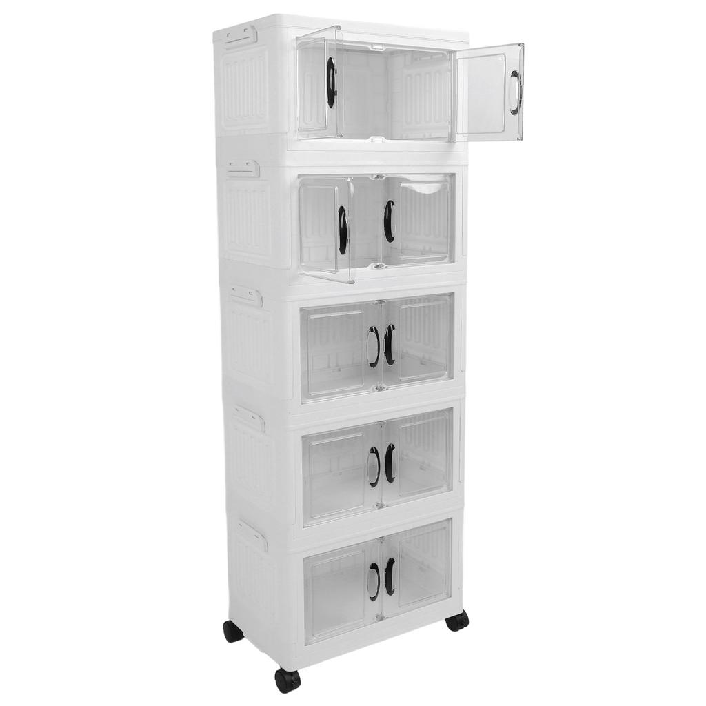 Складной пластиковый складной шкаф для хранения вещей, органайзер для шкафа с колесами для домашнего общежития