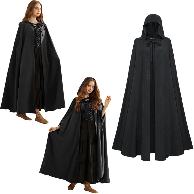 Long Medieval Hooded Cape For Adults In Gothic Style Perfect For Halloween Costumes