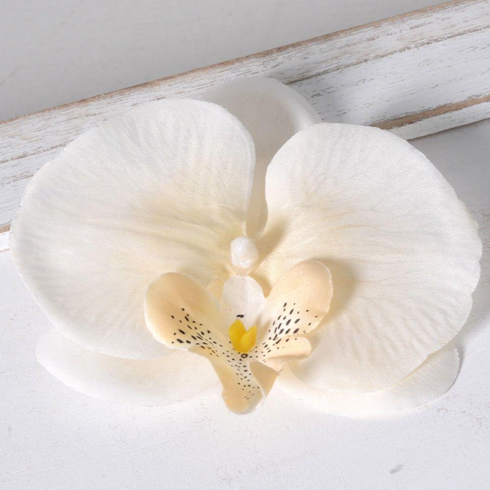 Искусственные цветы орхидеи-бабочки своими руками 11 см аксессуары для головных уборов 2024 г. Головка цветка фаленопсиса