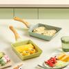 Сковорода с антипригарным покрытием Tamagoyaki, омлет, яйцо, блины, сковорода для завтрака, деревянная ручка, волнистая кастрюля, кухонные кастрюли, кухонная утварь