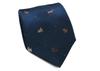 SIMON CARTER Dog Block Check Silk Tie (Navy)