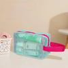 Candy Color Mesh Cosmetic Bag Large Capacity Transparent Storage Pouch with Zipper Internal Pocket