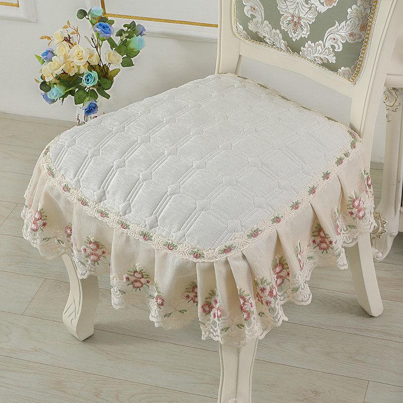 Элегантный кружевной декор 43*45 см, подушка для стула, противоскользящая подушка для сиденья в европейском стиле, домашний декор, обеденный офисный коврик