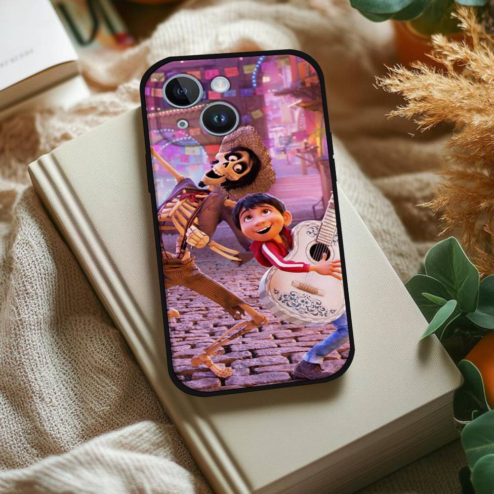Чехол для телефона Мультфильм Кино C-Coco Для IPhone 1716 15 14 13 Pro Max 11 12 Mini X Xs XR Черный Силиконовый Чехол