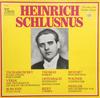 Виниловая пластинка HEINRICH SCHLUSNUS  Генрих Шлюснус TC9063 Top Classic 1972 Германия Классика Б/У