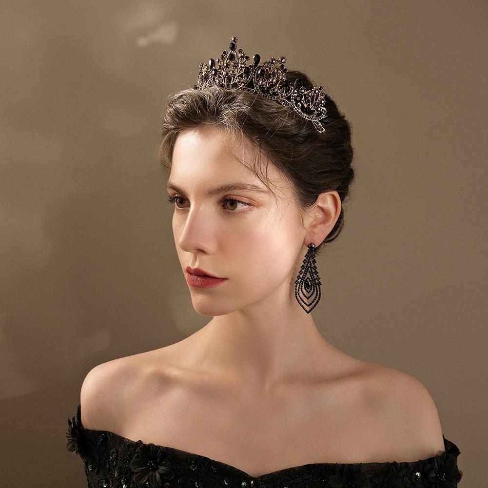 Bridal Accessories Wedding Temperament Headband Baroque Alloy Rhinestone Crown Photography Photo Hair Accessories Bridal Crown