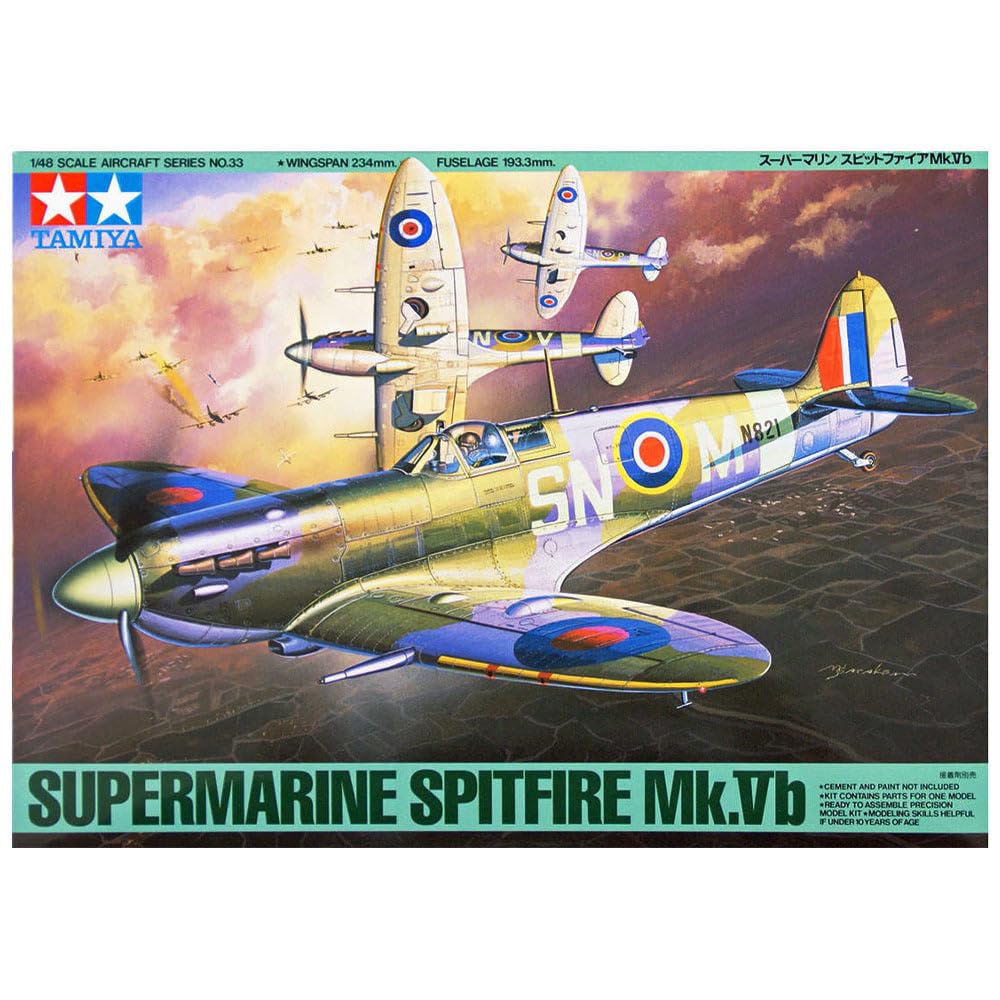 Tamiya Masterpiece Series 33 Royal Air Force Supermarine Spitfire Plastic Model Kit 61033 1/48 No. Mk.Vb