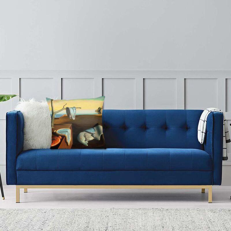 The Persistence Of Memory Cushion Cover 45X45Cm Salvador Dali Painting Art Velvet Cute Pillow Cases For Sofa Home Decor