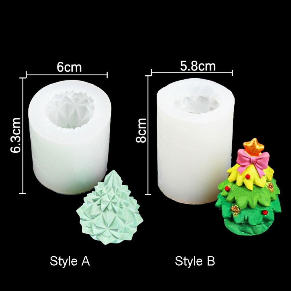 DIY Candle Mould Silicone Soap Mold Gypsum Christmas Tree Candle Mold Candle Making