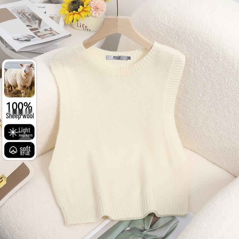 SNOWFLYING Женский бесшовный вязаный жилет из 100% шерсти