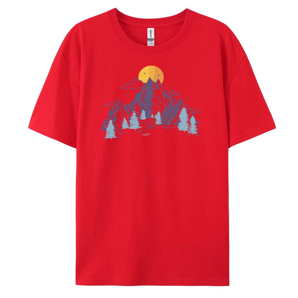 ZX 2026 new Relaxing shortsleeved cotton Tshirt 100 cotton with fashionable print extra large size
