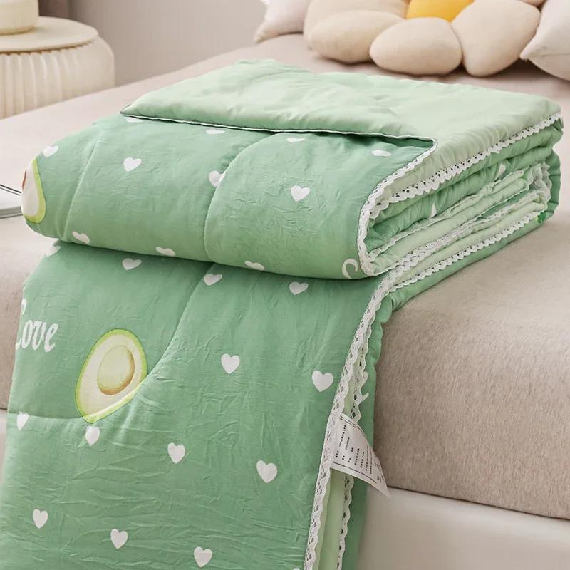 Летнее пуховое одеяло, тонкое одеяло с принтом, одеяло для дома, стеганое одеяло для взрослых, детская комната, покрывало edredones de cama