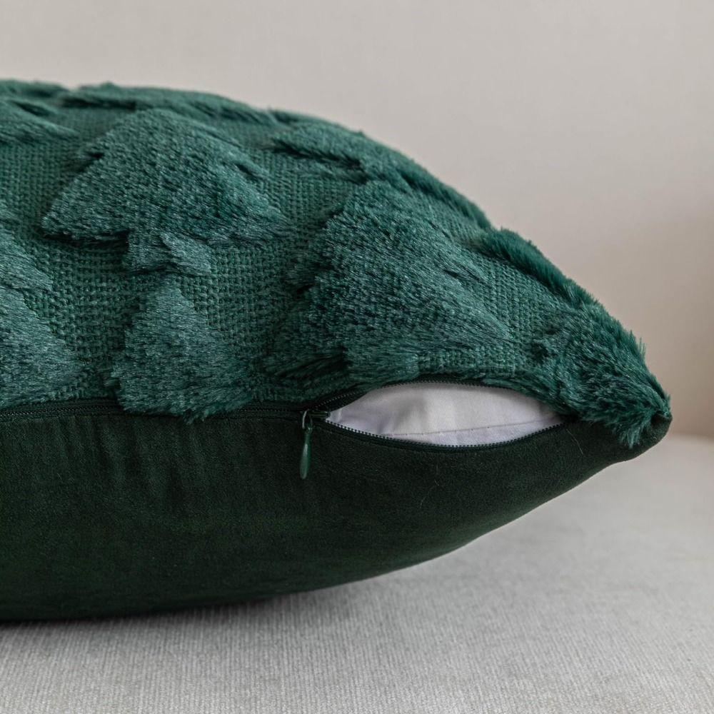 1/2 шт. Плюшевые наволочки Зеленая Рождественская елка Пушистая наволочка Офис