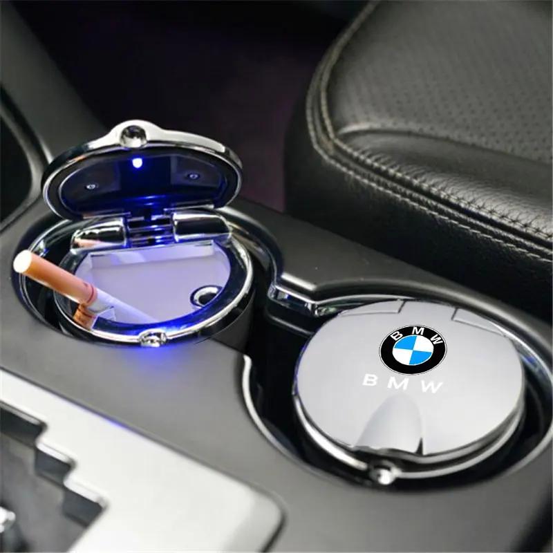 Car Ashtray Creative Personality with Lid LED Light Ashtray For BMW e46 e90 e60 f30 f10 e39 f20 e36 g20 g30 e87 e92 Accessories
