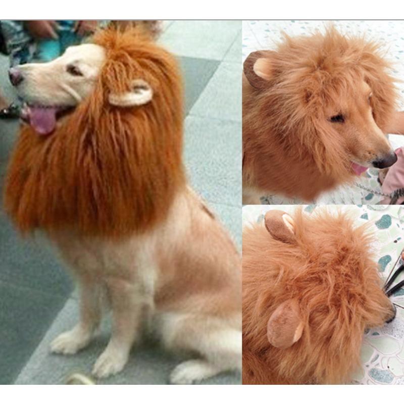 King of the Jungle Pet Transform Costume Funny Dog Lion Wig Hat Pet Lion Mane Headpiece for Dogs Celebration Dress Up