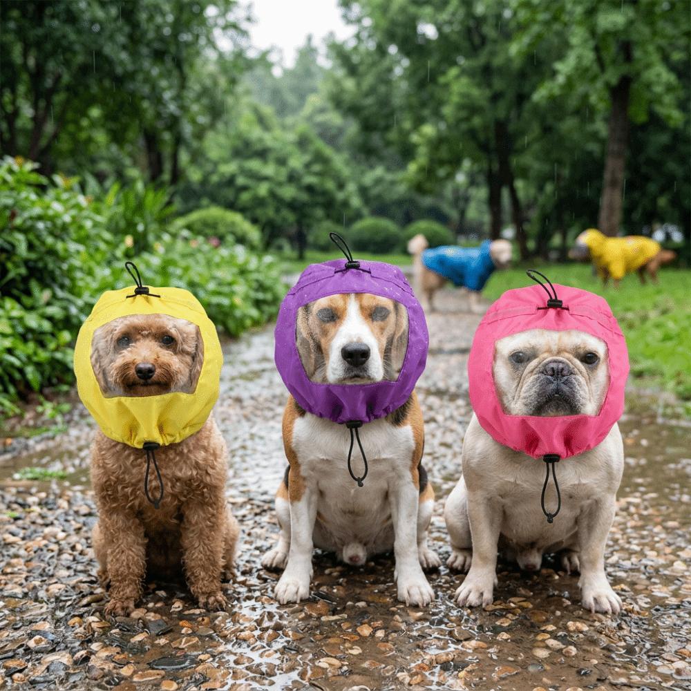 Foldable Dog Shower Cap Water Proof Dog Bathing Hood Skin Friendly Pet Bath Cap Pet Salon Bath