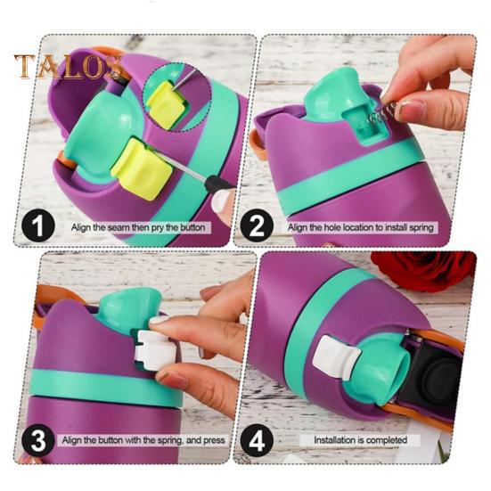 5 комплектов сменных кнопок для бутылок с водой Owala FreeSip 19/24/25/32/40 унций, кнопочный переключатель, верхняя крышка, уплотнитель, стопор, детали с пружинами, отвертка