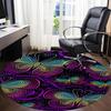 1pc Butterfly Dots Office Round Area Rug, Indoor Mat Suitable ForOffice, Under Office Chairs Bedroom Living Room Home Decor, Room Deco D098