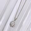 ozel Silver925 Moissanite 1CT Halo Setting Necklace PS150N