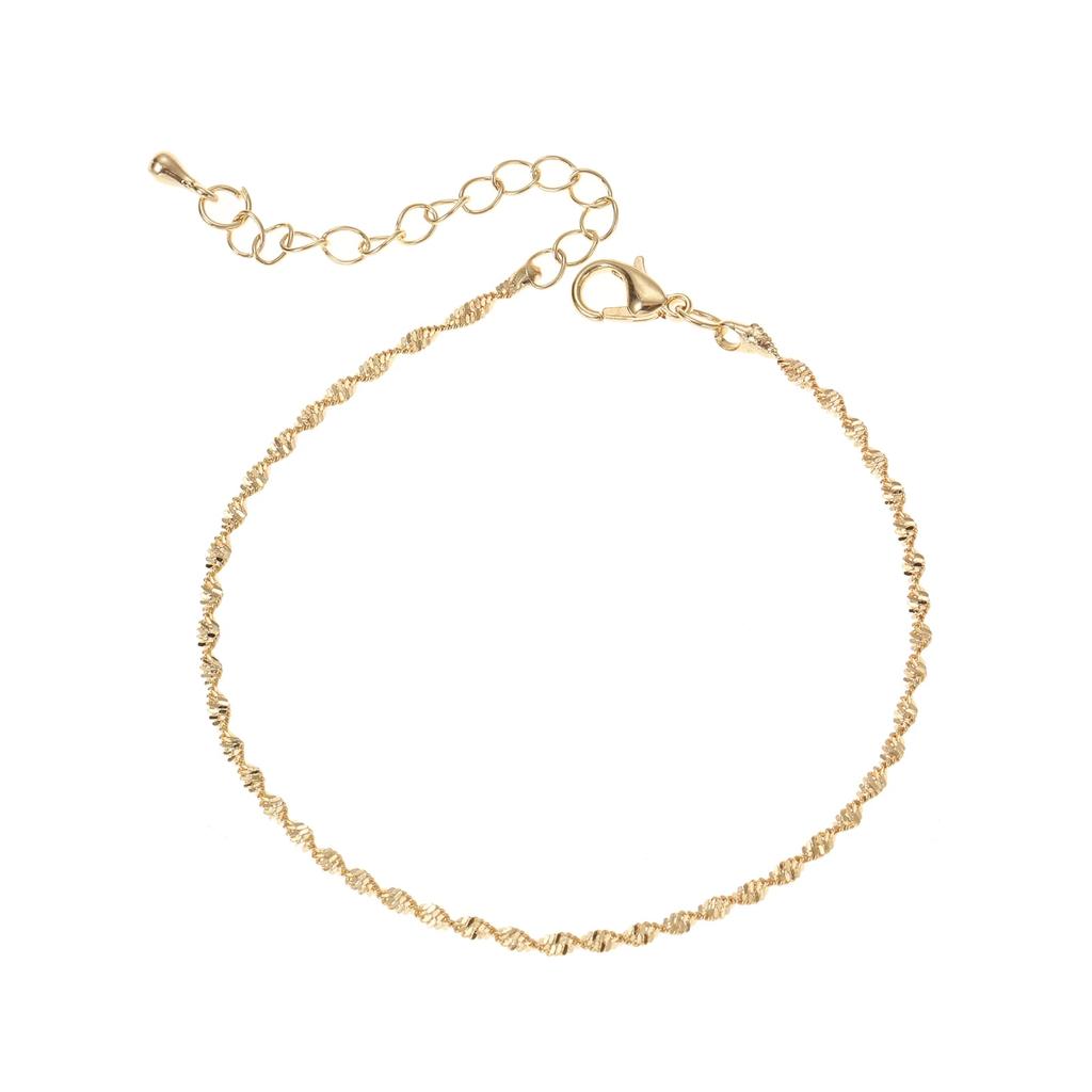 Очаровательные ювелирные изделия, золотые регулируемые ножные браслеты-цепочки для женщин