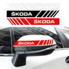2PCS Car Rear View Mirror Side Stripe Badge 3D Sticker Car Styling for Octavia Fabia A7 Kamiq Kapoq Kodiaq Rapid SCALA Superb Yeti Derivati