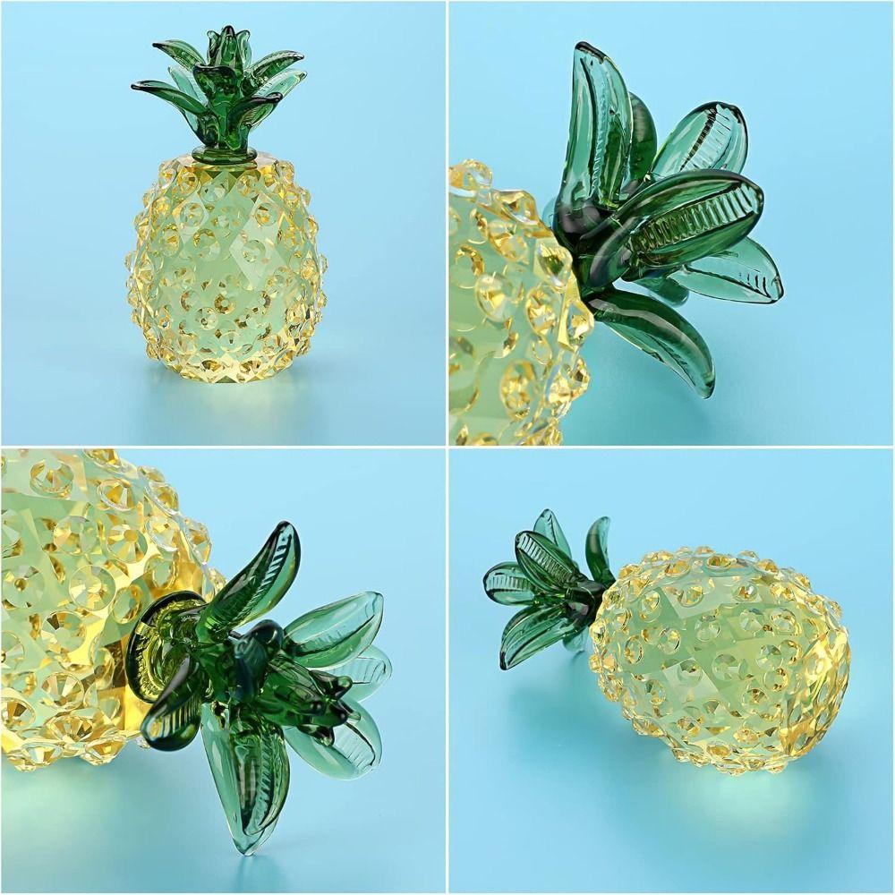 Яркая хрустальная статуэтка из хрустального фрукта, настольное украшение ручной работы, маленькая статуэтка из фрукта для дома