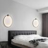 Black Modern Circular LED Wall Lamp Home Designer Home Decor Circle Nordic Wall Light Lustre Living Room Bedroom Wall Sconces